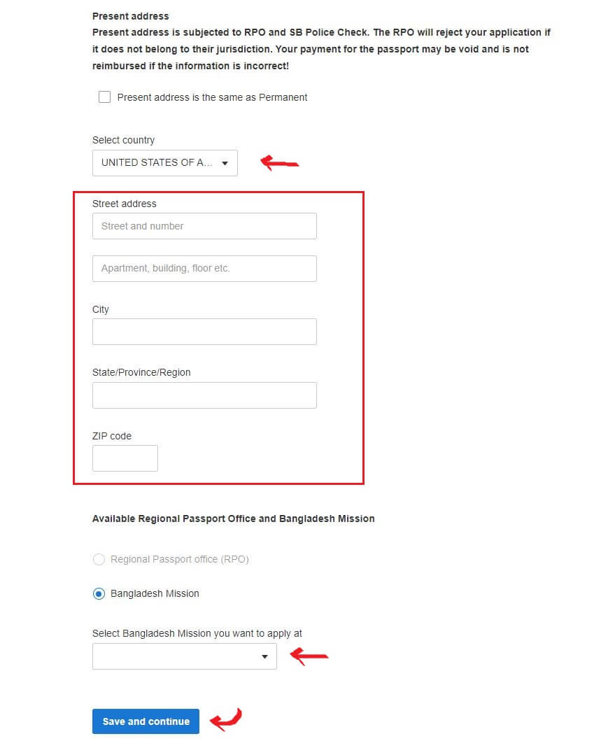 bangladesh passport renewal from usa