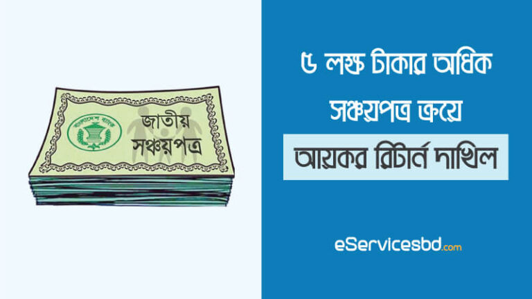 সঞ্চয়পত্র ক্রয়ে আয়কর রিটার্ন বাধ্যতামূলক