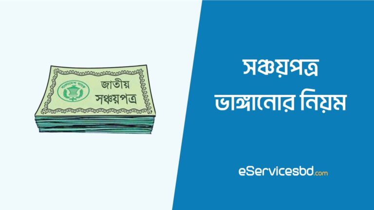 সঞ্চয়পত্র ভাঙ্গানোর নিয়ম