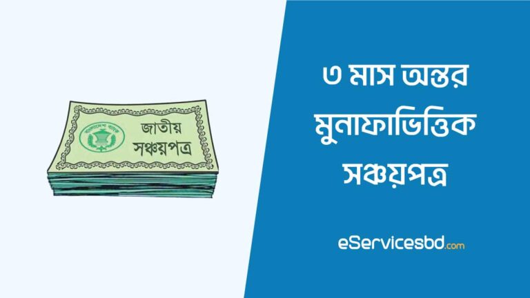 তিন মাস অন্তর মুনাফাভিত্তিক সঞ্চয়পত্র